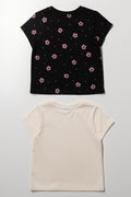 Graphic Swan Print T-Shirt Pack (2)