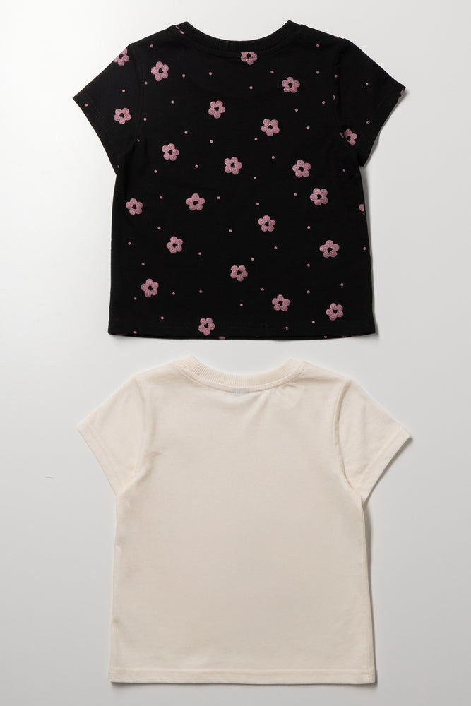 Graphic Swan Print T-Shirt Pack (2)