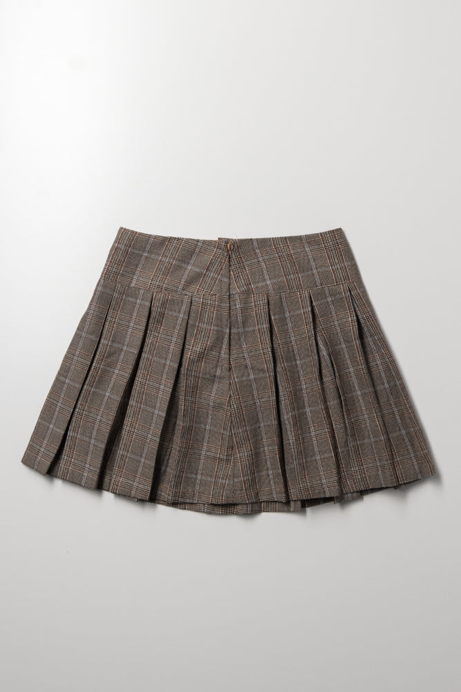 Check Pleated Skirt (2)