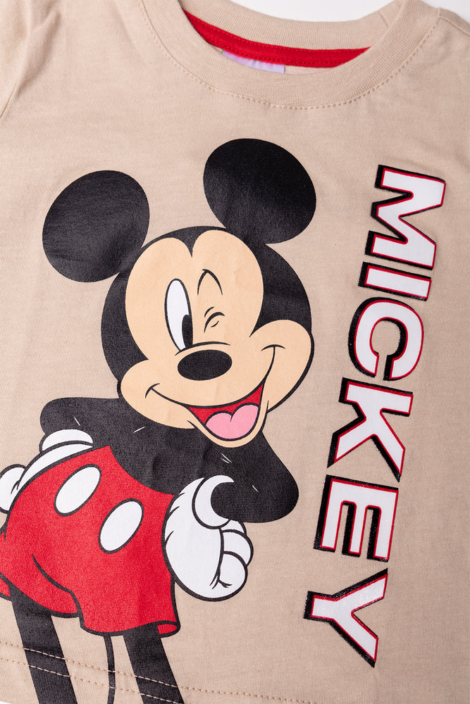 Mickey Mouse Short Sleeve T-Shirt Natural