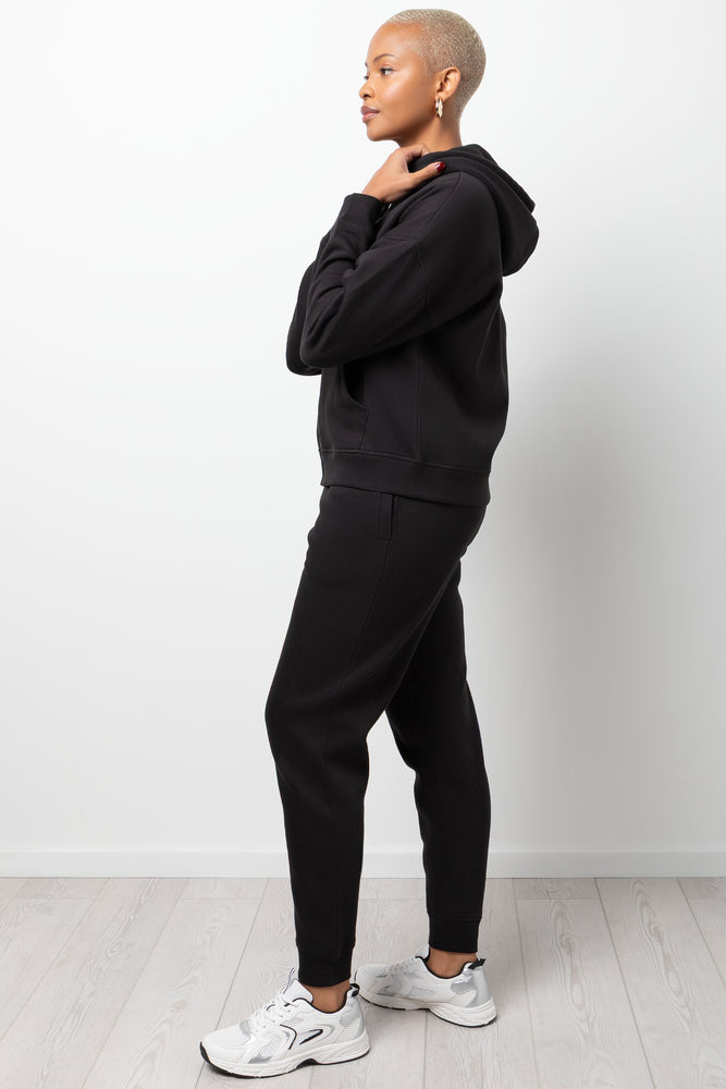 Zip Through Hoodie Black (1)