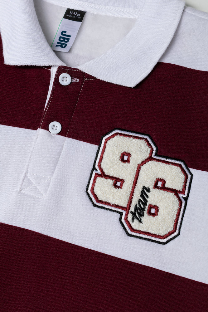 Rugby Golfer Burgundy And White