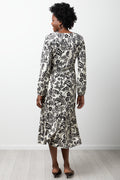 Paisley Crinkle Dress Black And White (2)