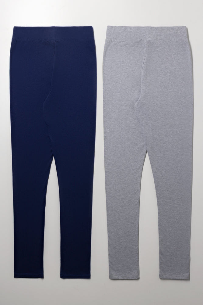 2 Pack Leggings Navy And Grey (5)