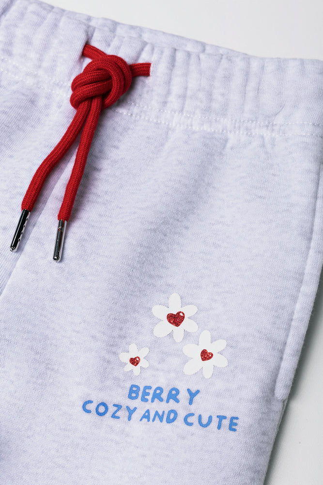 Side Slit Wide Leg Trackpants Light Grey (2)