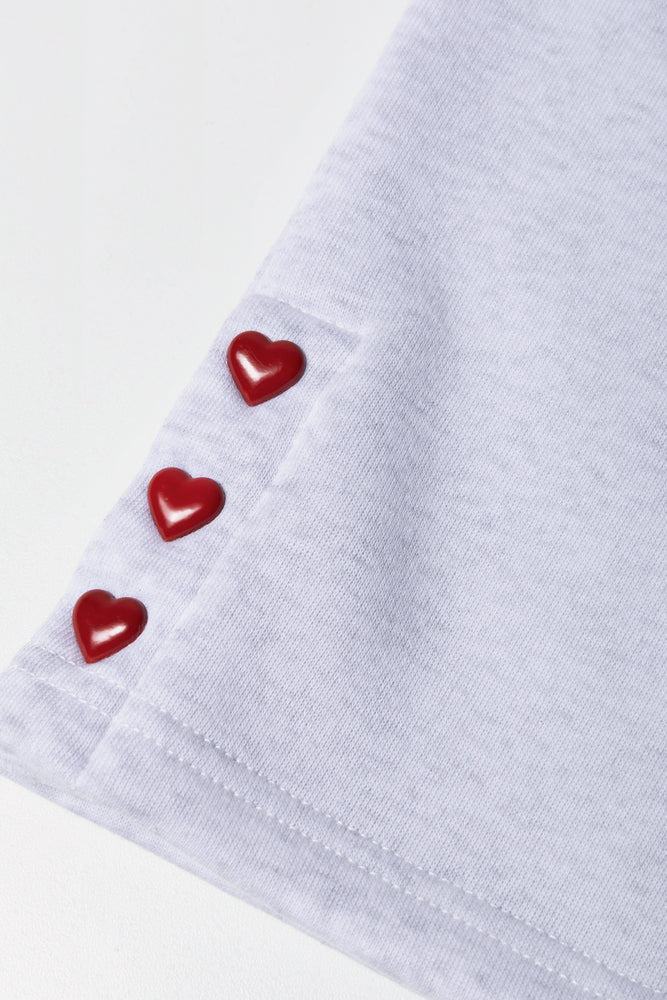 Side Slit Wide Leg Trackpants Light Grey (4)