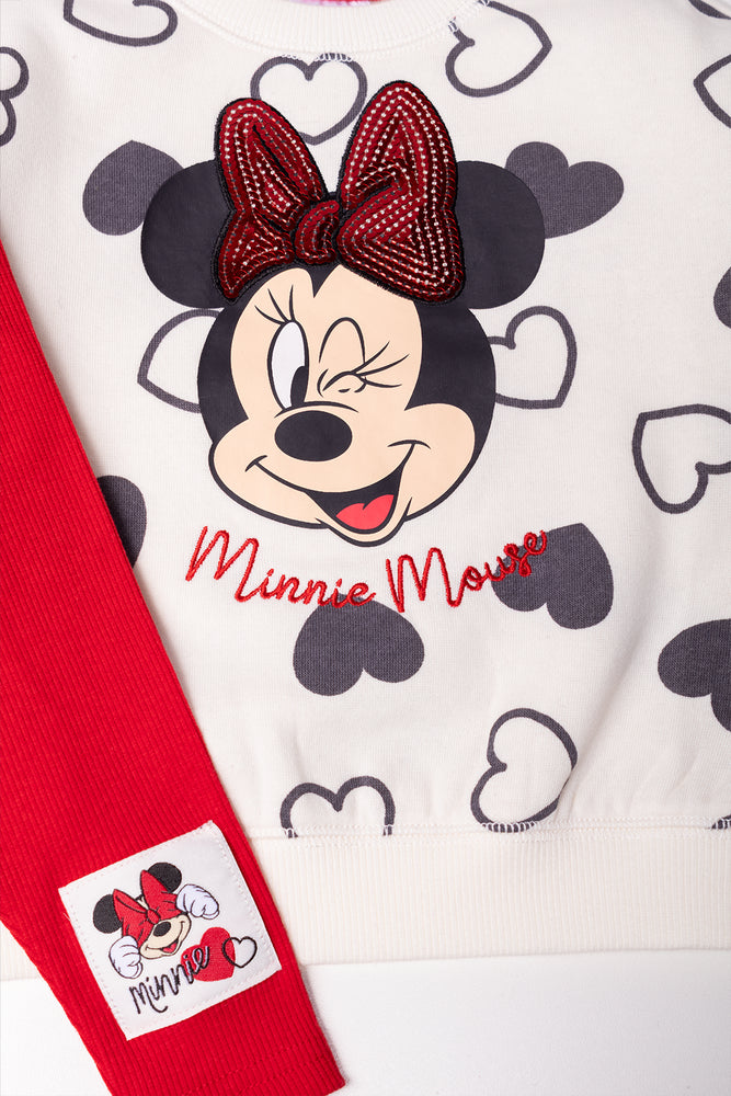 Minnie Mouse Set Natural And Red