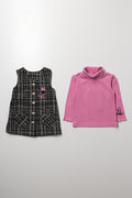 Minnie Mouse Tweed Pinni Set Black (2)