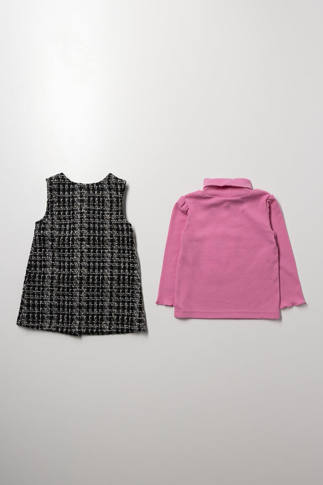 Minnie Mouse Tweed Pinni Set Black (3)