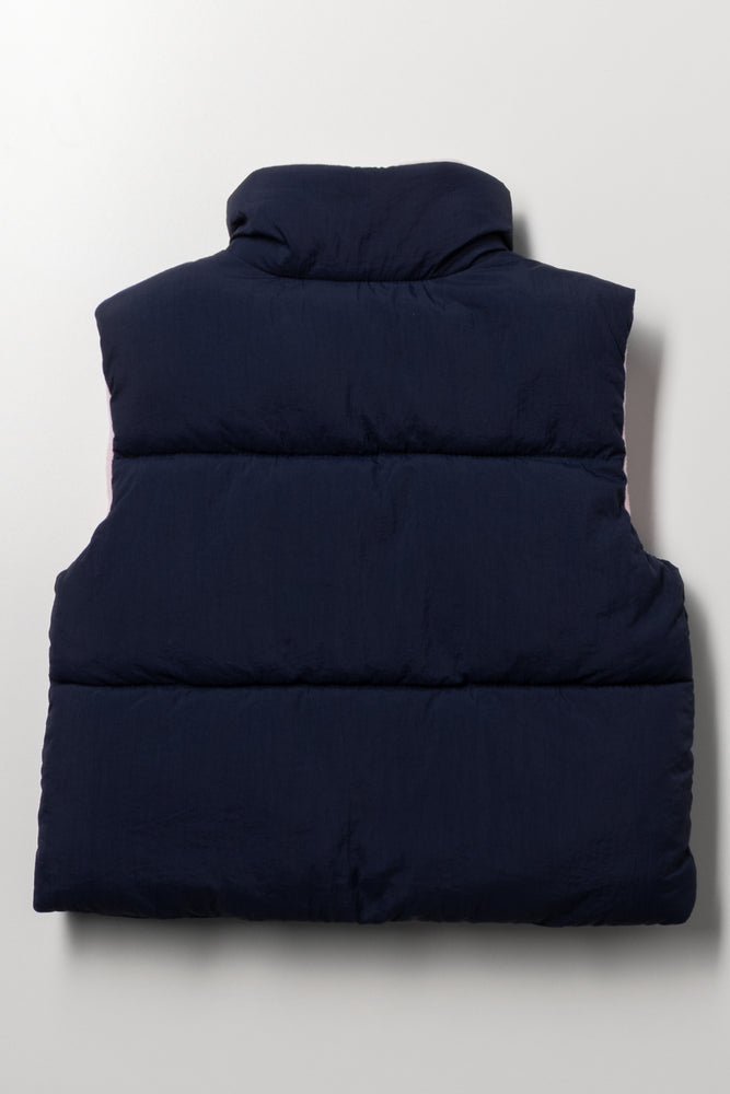 Sleeveless Puffer Navy (2)