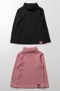 2 Pack Polonecks Black And Pink