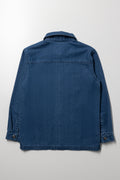 Long Sleeve Denim Shirt Blue (2)