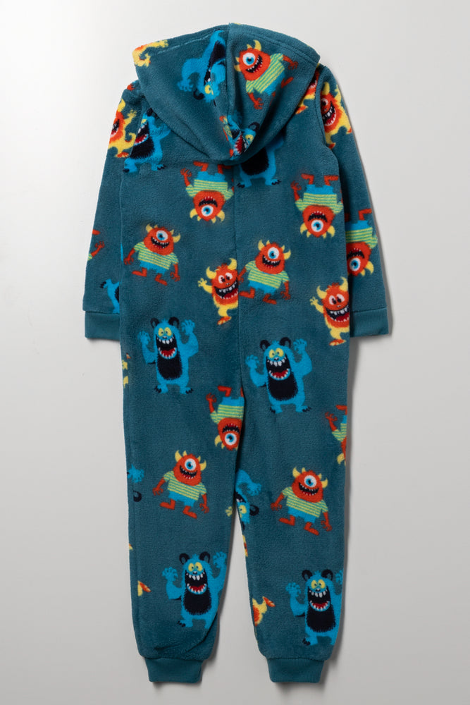 Monster Onesie Blue (2)