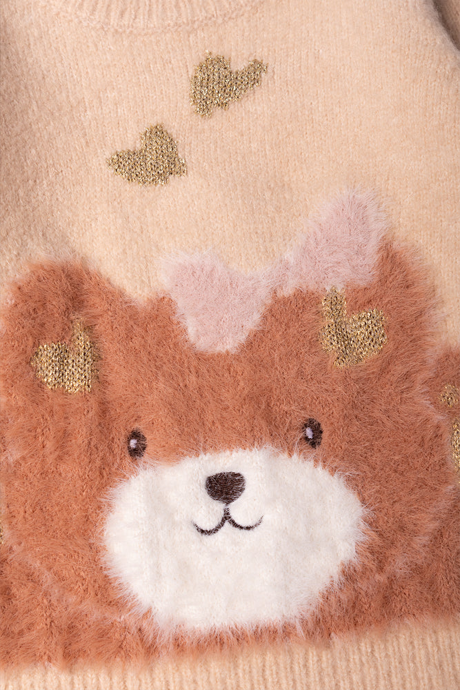 Bear Crew Neck Jersey Natural (1)