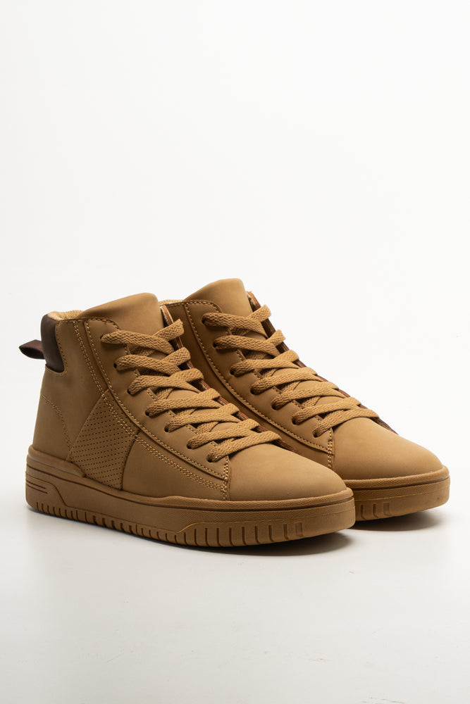 Skater High Top Sneaker Tan