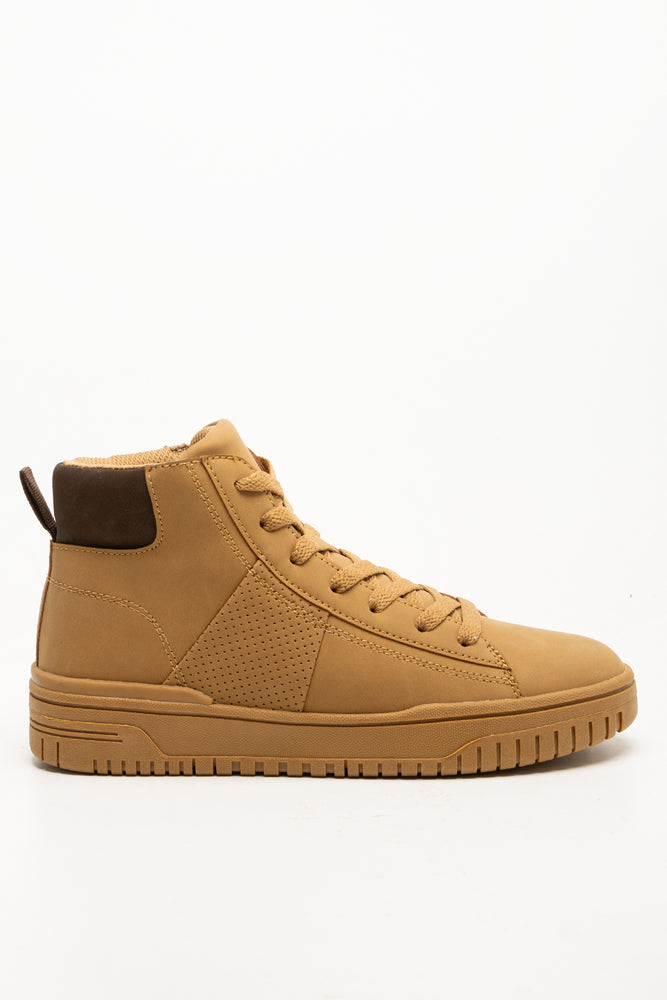 Skater High Top Sneaker Tan