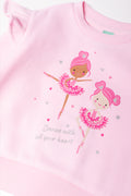 Frill Sleeve Tracksuit Pink (1)