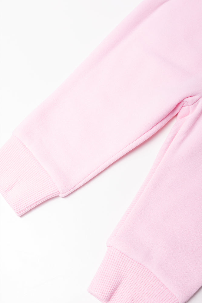 Frill Sleeve Tracksuit Pink (2)