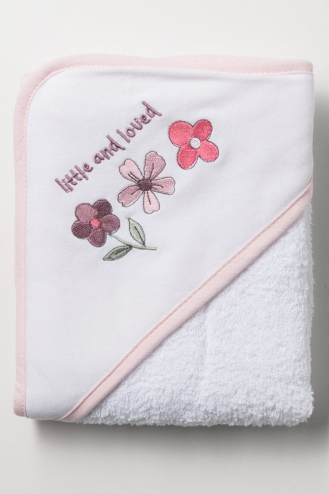 Hooded Towel Pink & White