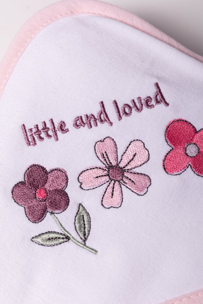 Hooded Towel Pink & White (1)