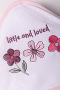 Hooded Towel Pink & White (1)