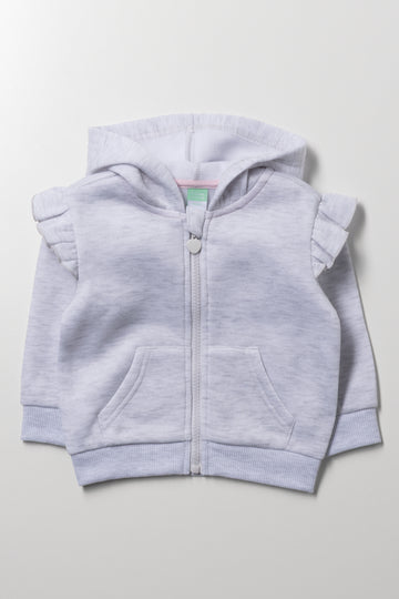 Zip Through Tracktop Grey