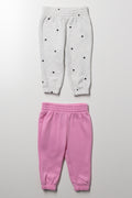 2 Pack Trackpants Pink And Grey