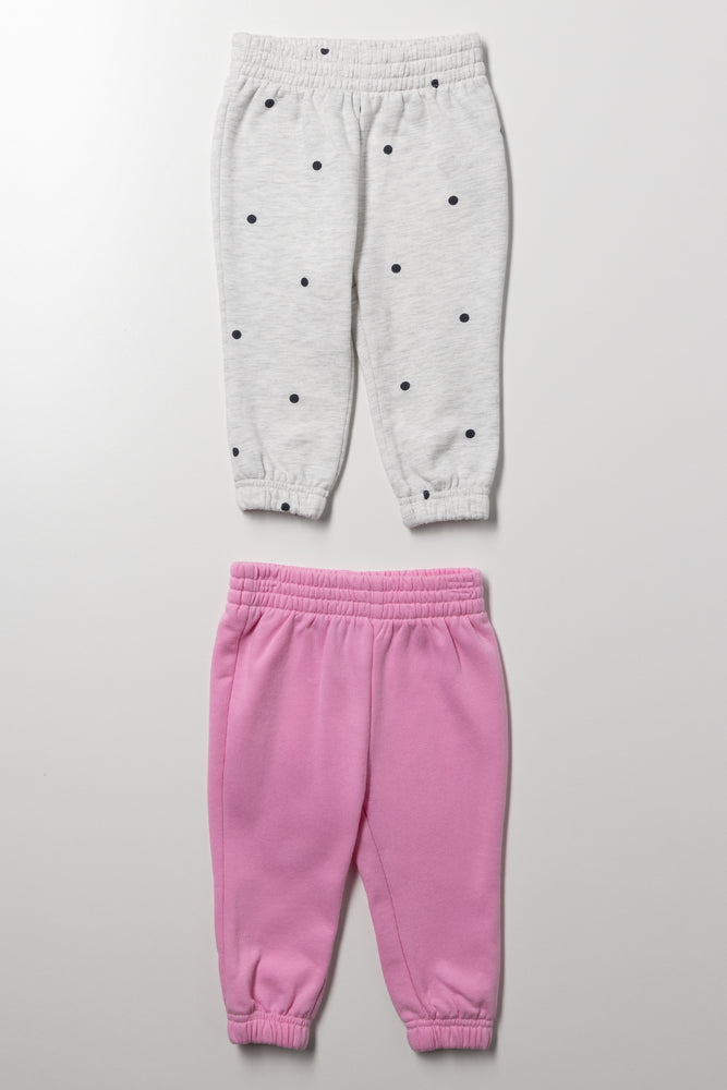 2 Pack Trackpants Pink And Grey