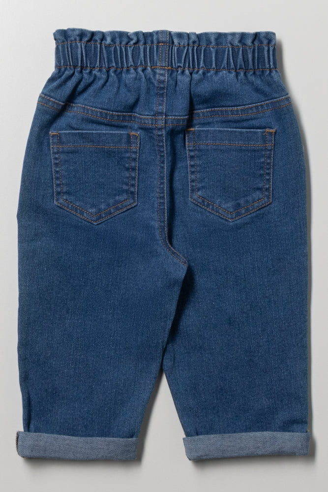 Barrel Leg Denim Jeans Blue (2)