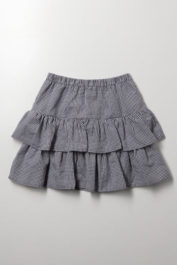 Gingham Rara Tiered Skirt Multicolour
