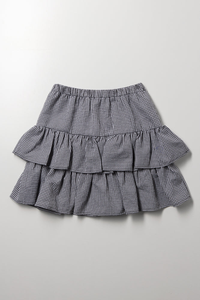Gingham Rara Tiered Skirt Multicolour (4)