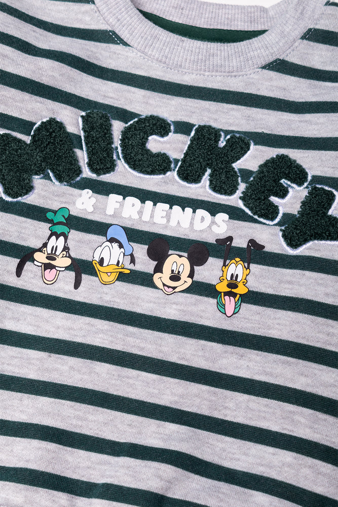 Mickey Mouse Denim Set Grey And Blue