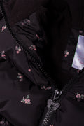 Ditsy Puffer Jacket Black (1)