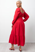 Long Sleeve Dress Red (2)