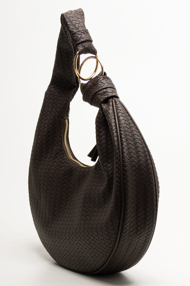 Crescent Tote Bag Brown (1)