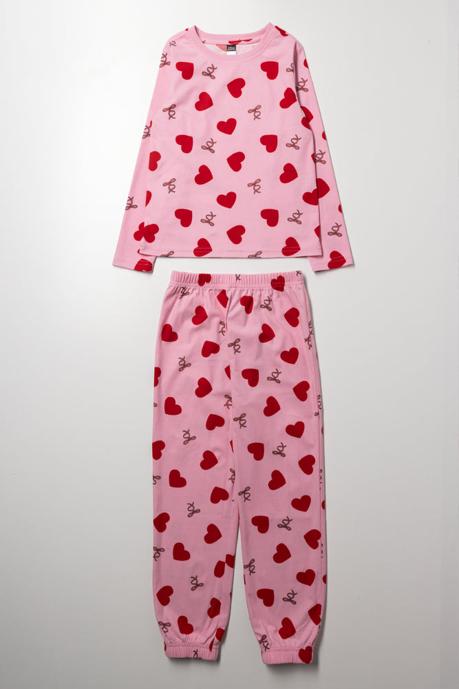 Long Sleeve Pyjama Set Pink