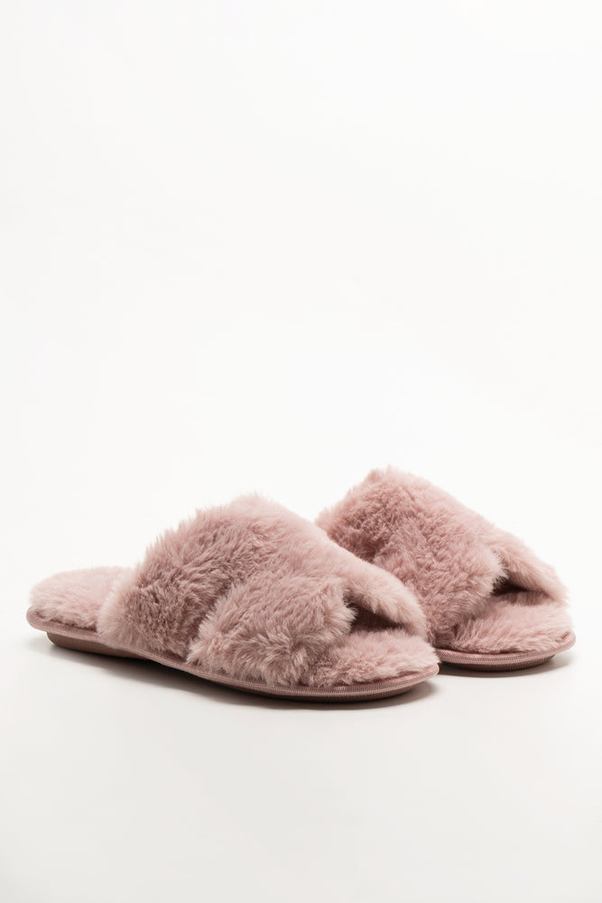 Open Toe Slippers Light Pink