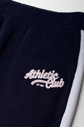 Wide Leg Trackpants Navy (1)