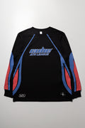 Long Sleeve Soccer Jersey Black (1)