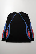Long Sleeve Soccer Jersey Black (4)