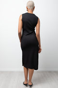 Textured Midi Dress Black (2)