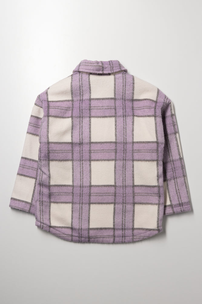 Check Shacket White And Pink (2)