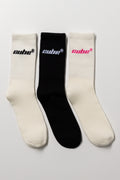 3 Pack Anklet Socks Black And Natural (1)