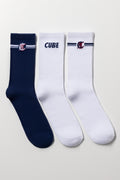 3 Pack Socks White And Navy