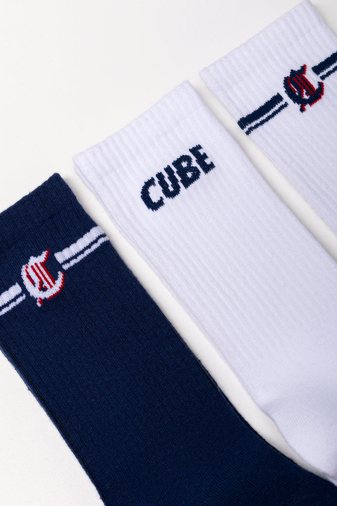 3 Pack Socks White And Navy (2)