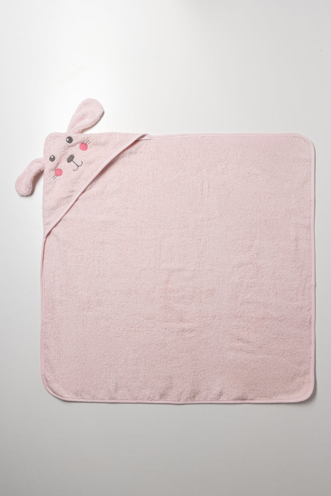 2 Piece Bunny Towel Set Pink (2)