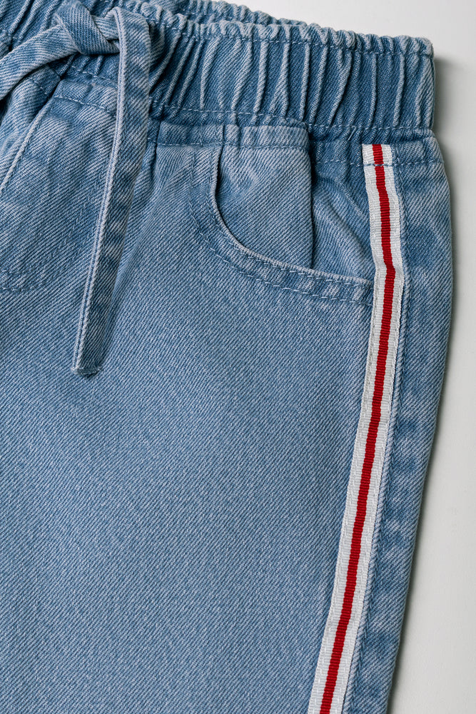 Wide Leg Denim Jeans Light Blue (1)