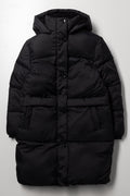 Long Line Puffer Jacket Black