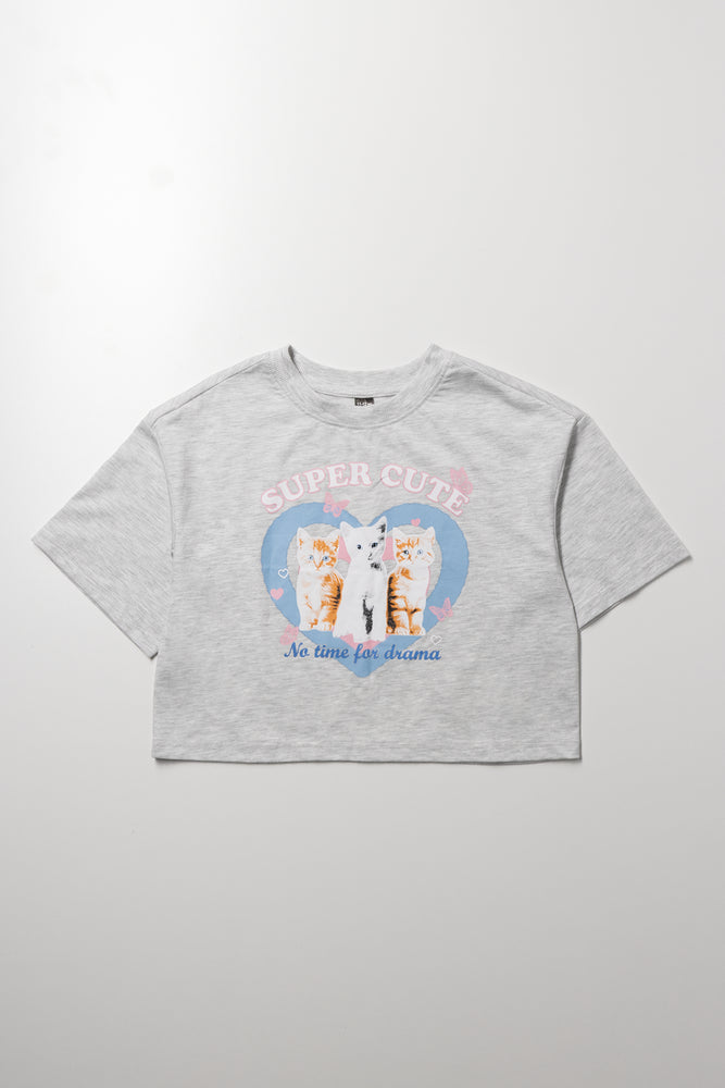 Short Sleeve Boxy T-Shirt White