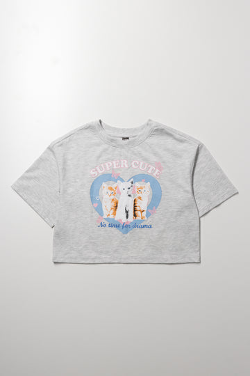Short Sleeve Boxy T-Shirt White